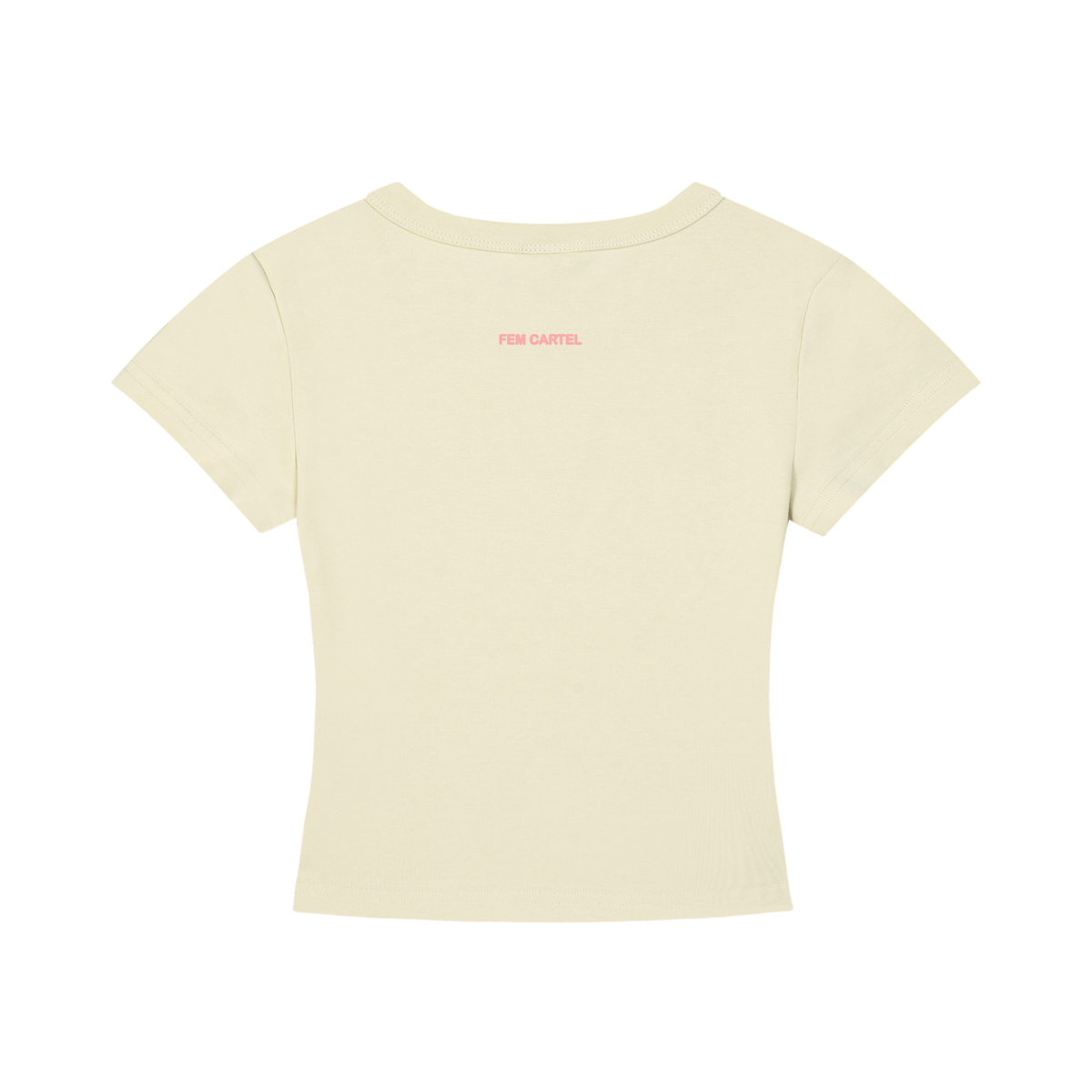 Cropped T-Shirt Script | Pink Logo