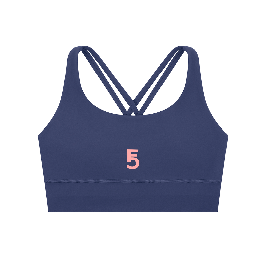 Strappy Criss-Cross Sports Bra Icon | Pink Logo