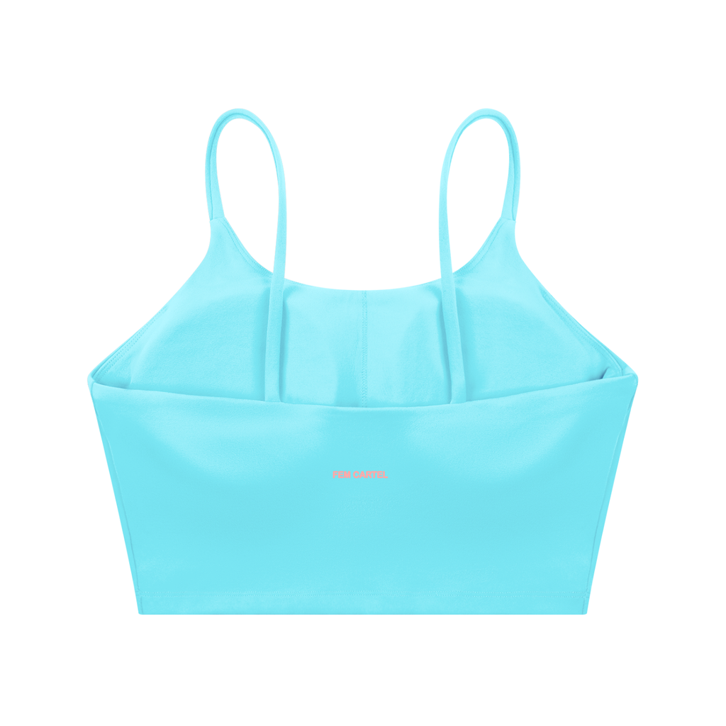 Spaghetti Strap Yoga Sports Bra Icon | Pink Logo