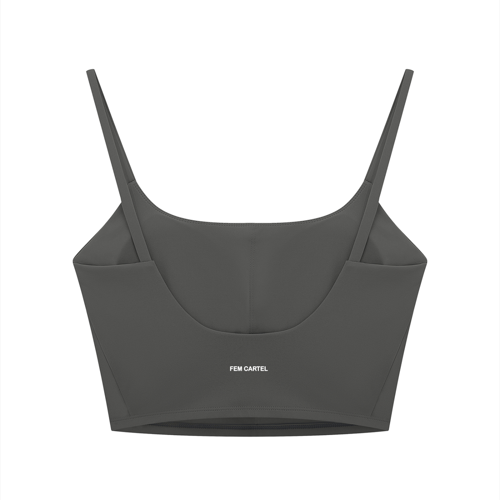 Solid Color Sports Bra Script | White Logo