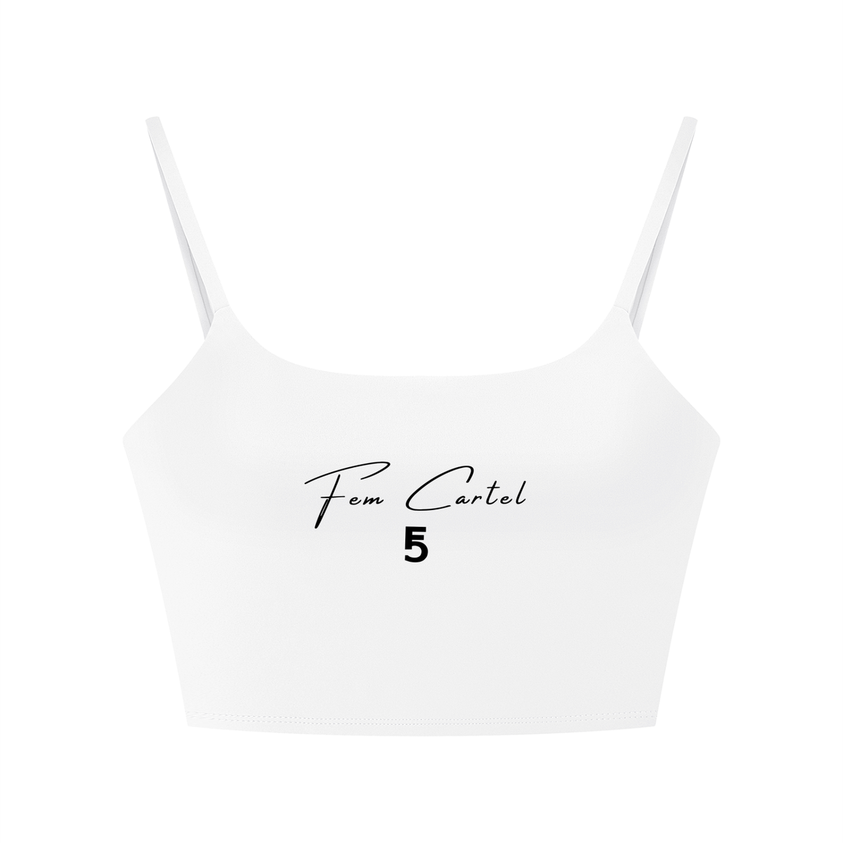 Solid Color Sports Bra Script | Black Logo