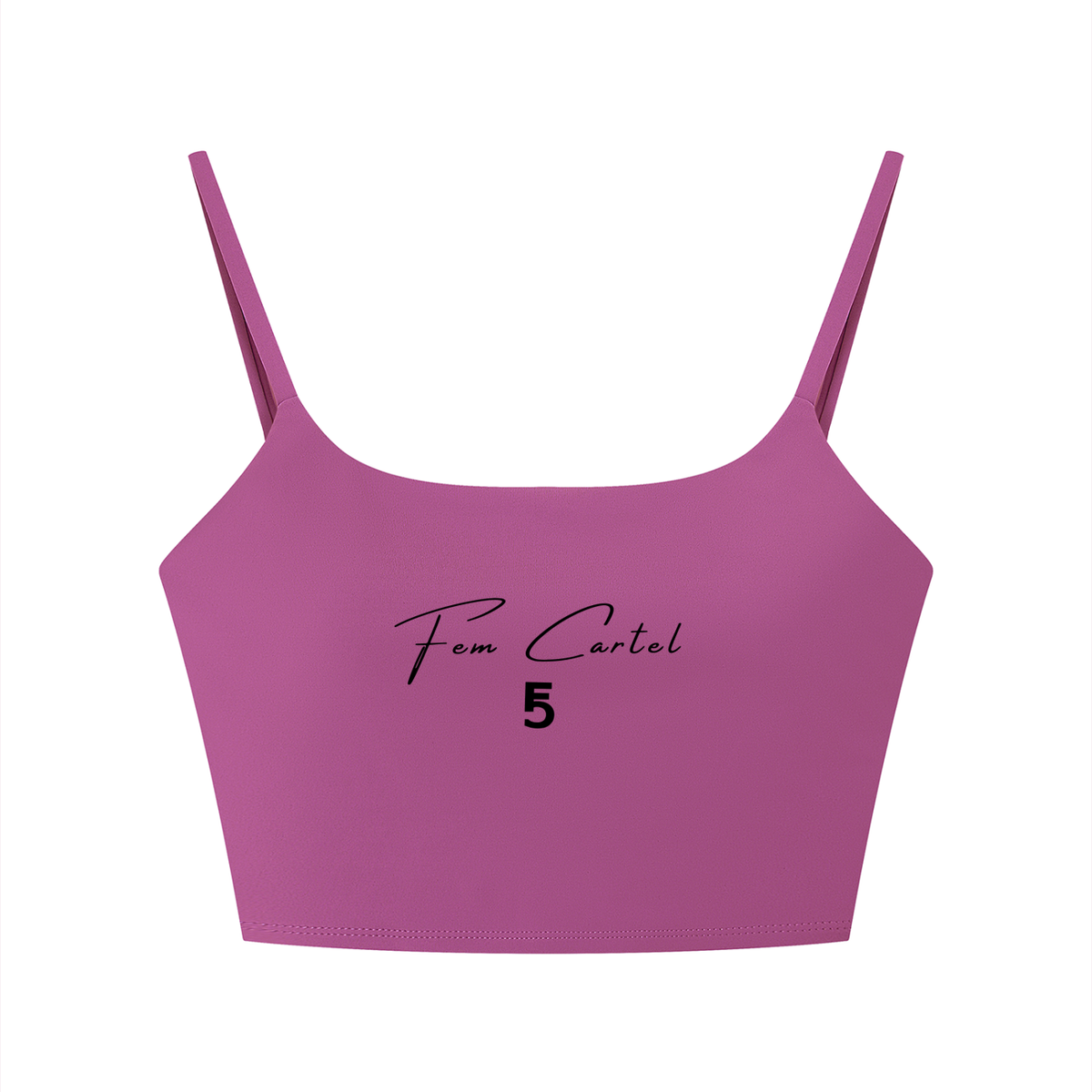 Solid Color Sports Bra Script | Black Logo
