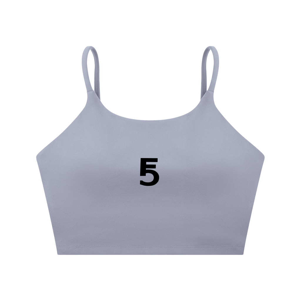 Spaghetti Strap Yoga Sports Bra Icon | Black Logo