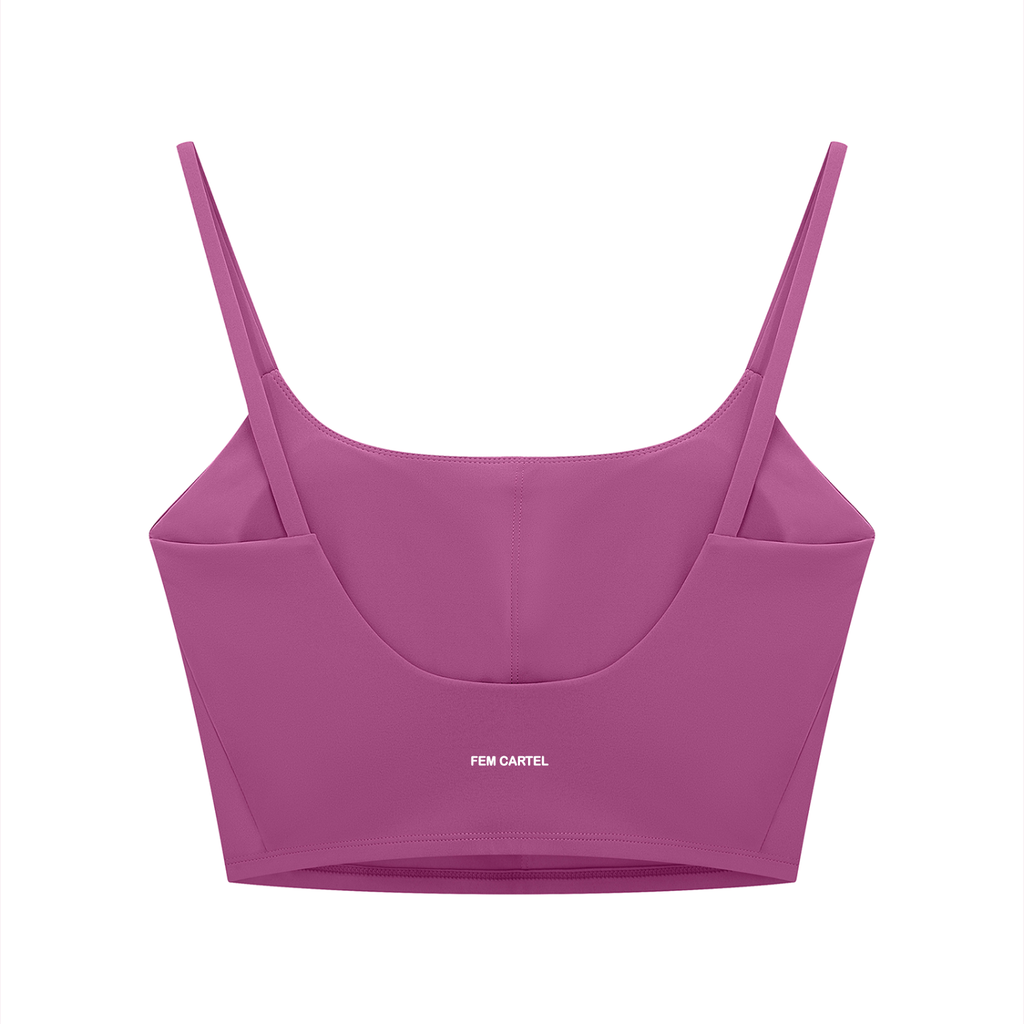 Solid Color Sports Bra Icon | White Logo