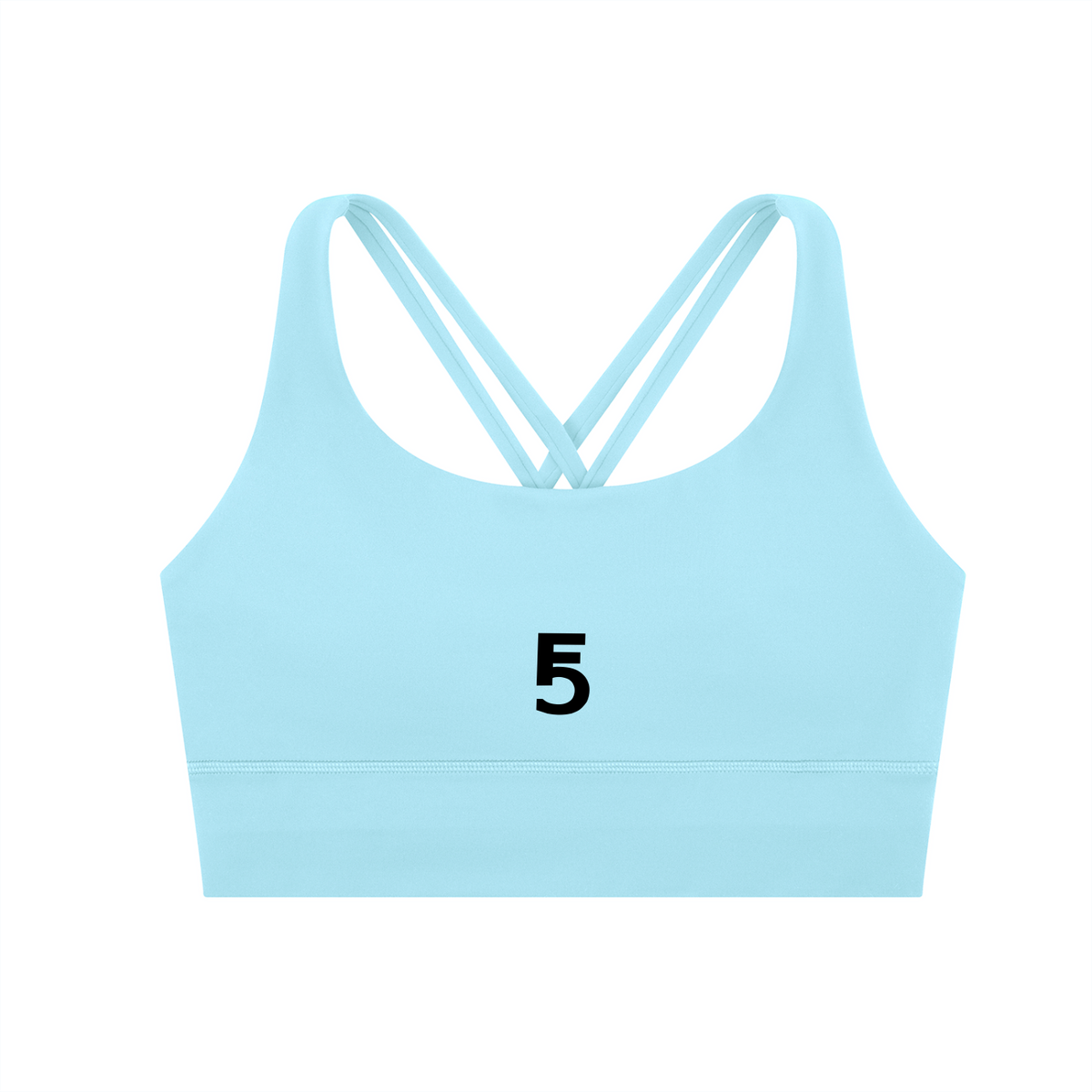 Strappy Criss-Cross Sports Bra | Black Logo