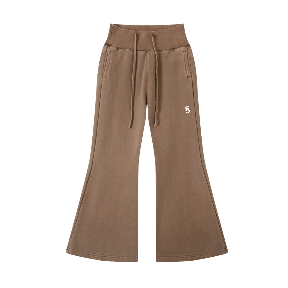 Vintage Washed Flared Fleece Pants | White Logo