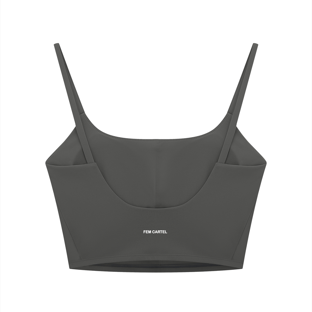 Solid Color Sports Bra Icon | White Logo