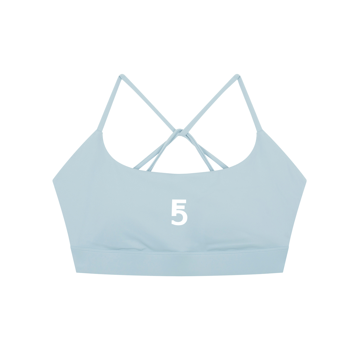 Strappy Criss Cross Yoga Sports Bra Icon| White Logo