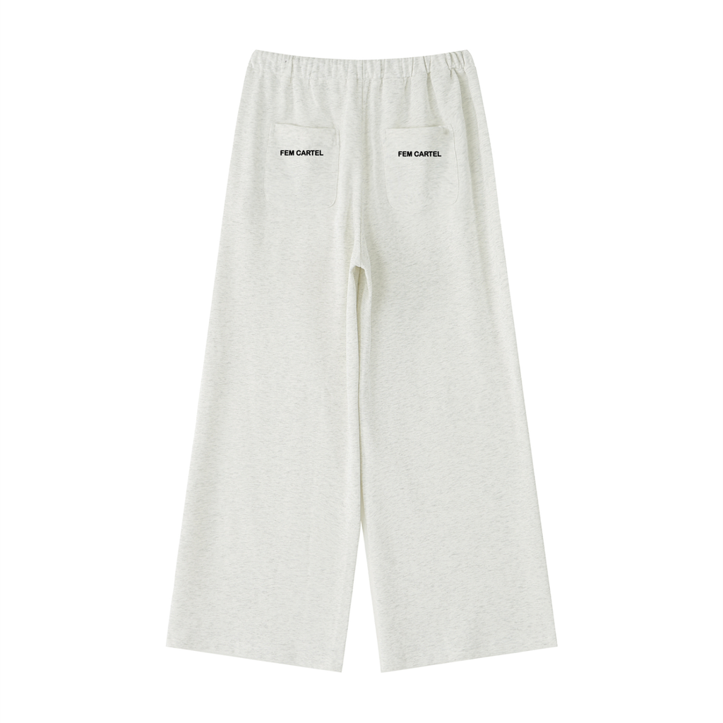 Wide Leg Sweatpants | Black Logo