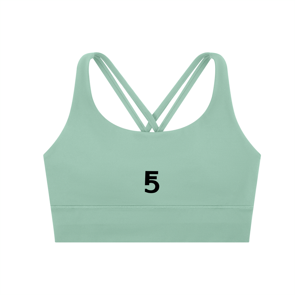 Strappy Criss-Cross Sports Bra | Black Logo