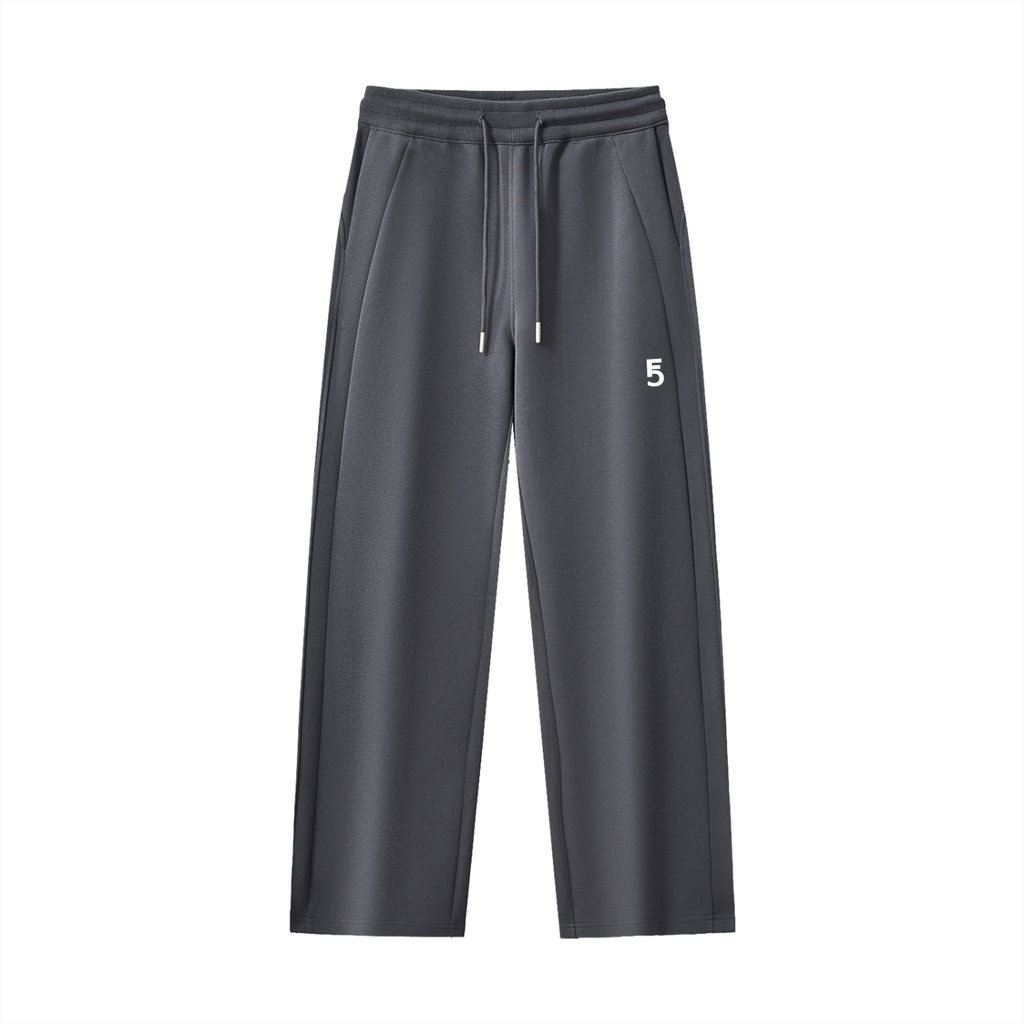 Drawstring Straight-Leg Sweatpants Icon | White Logo