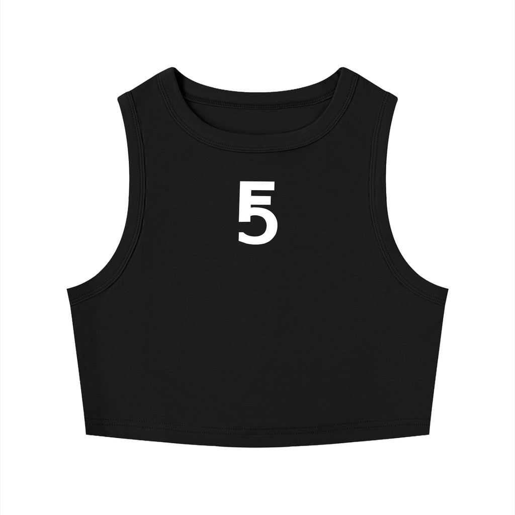 Tight Crewneck Crop Tank Top Icon | White Logo