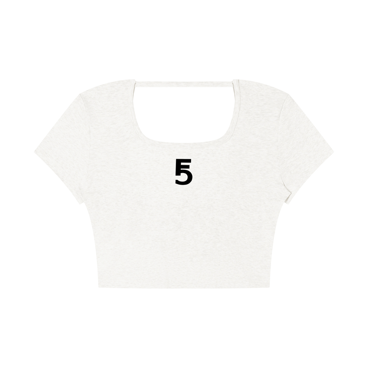 Square Neck Crop T-Shirt Icon | Black Logo
