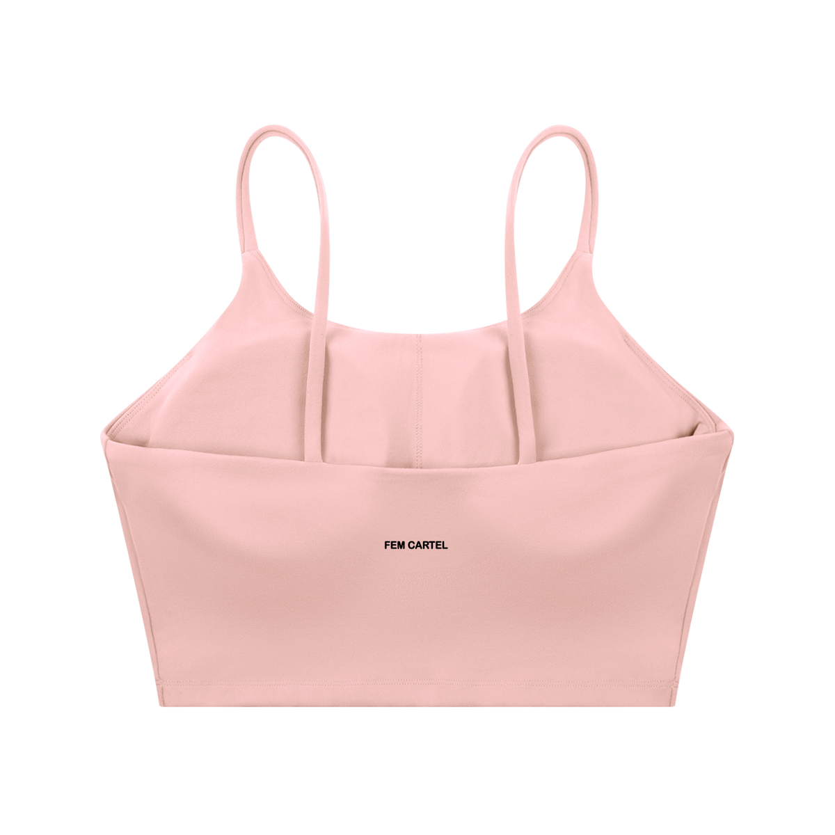 Spaghetti Strap Yoga Sports Bra Script | Black Logo