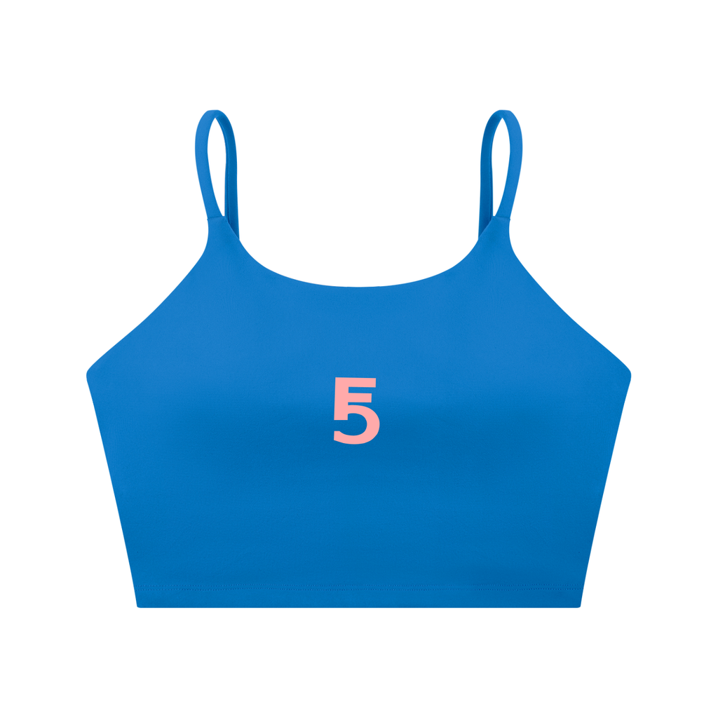 Spaghetti Strap Yoga Sports Bra Icon | Pink Logo