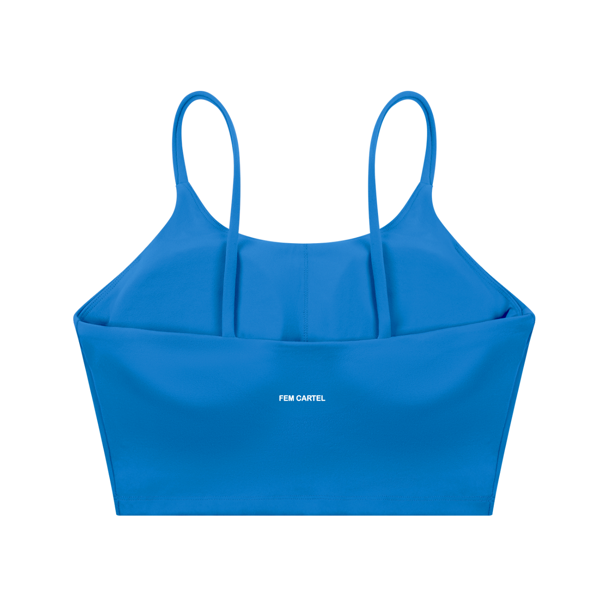 Spaghetti Strap Yoga Sports Bra Icon | White Logo