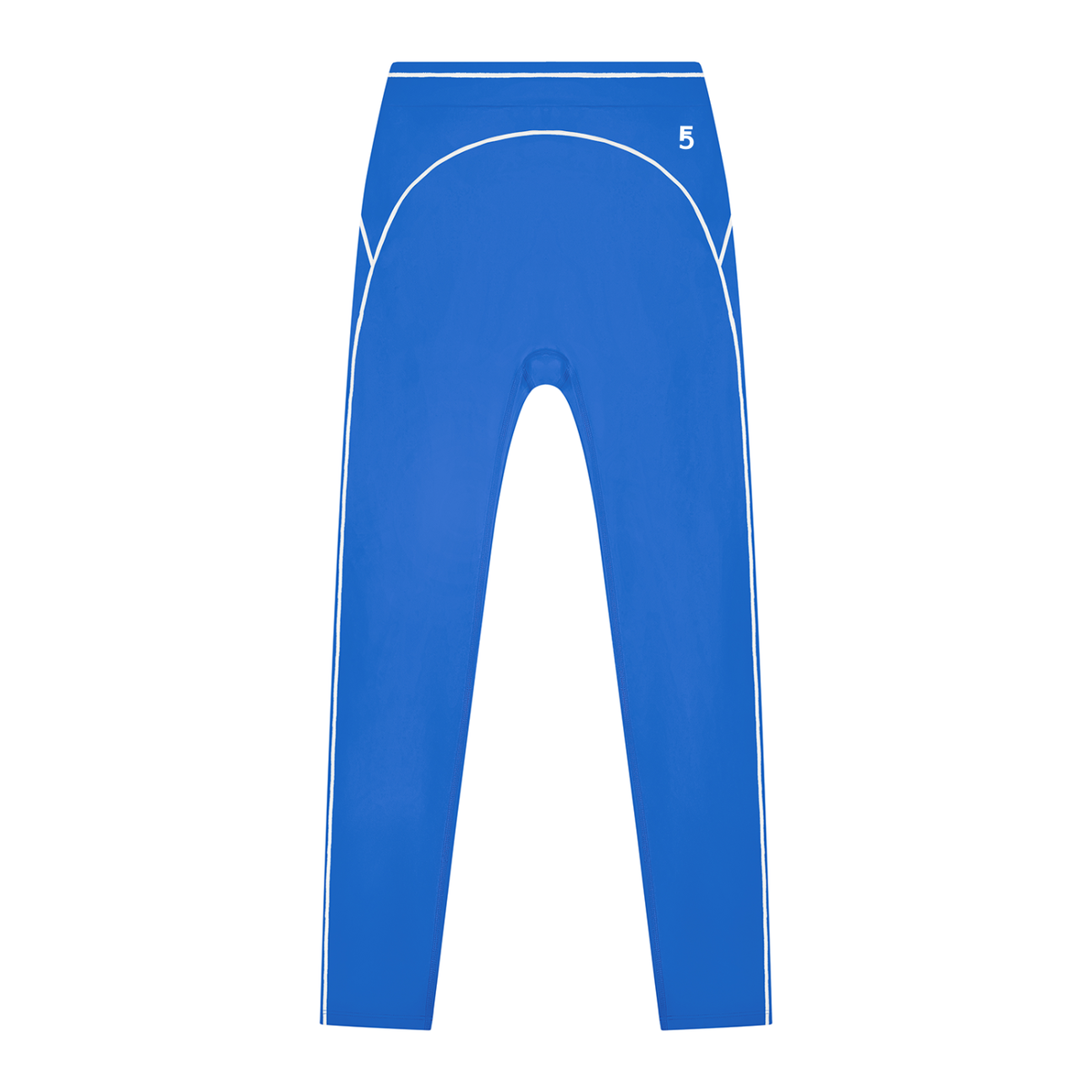 High Rise Topstitching Leggings | White Logo