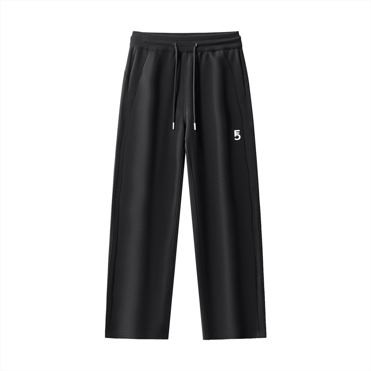 Drawstring Straight-Leg Sweatpants Icon | White Logo