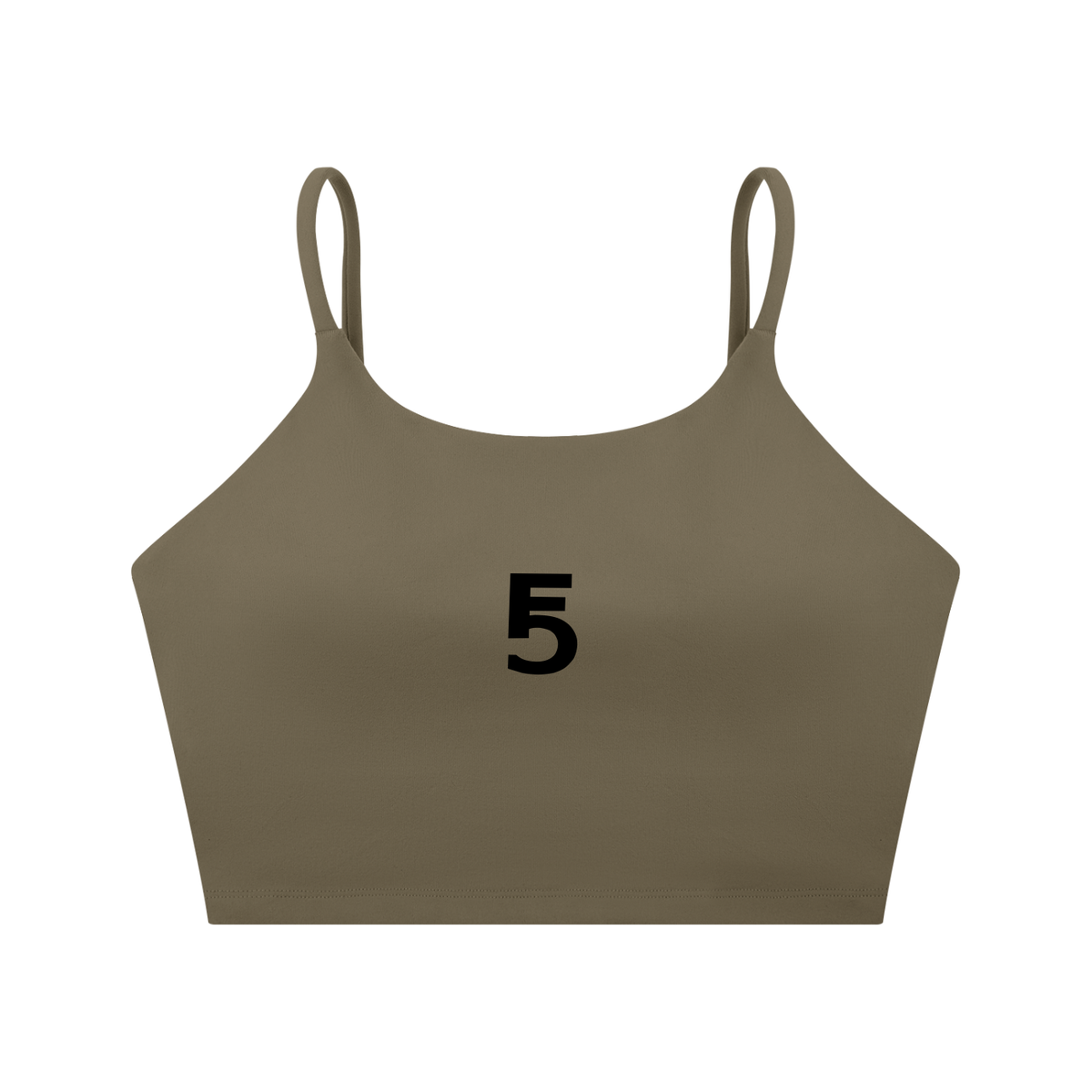 Spaghetti Strap Yoga Sports Bra Icon | Black Logo