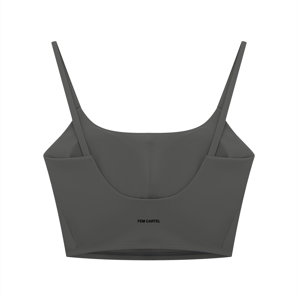 Solid Color Sports Bra Icon | Black Logo