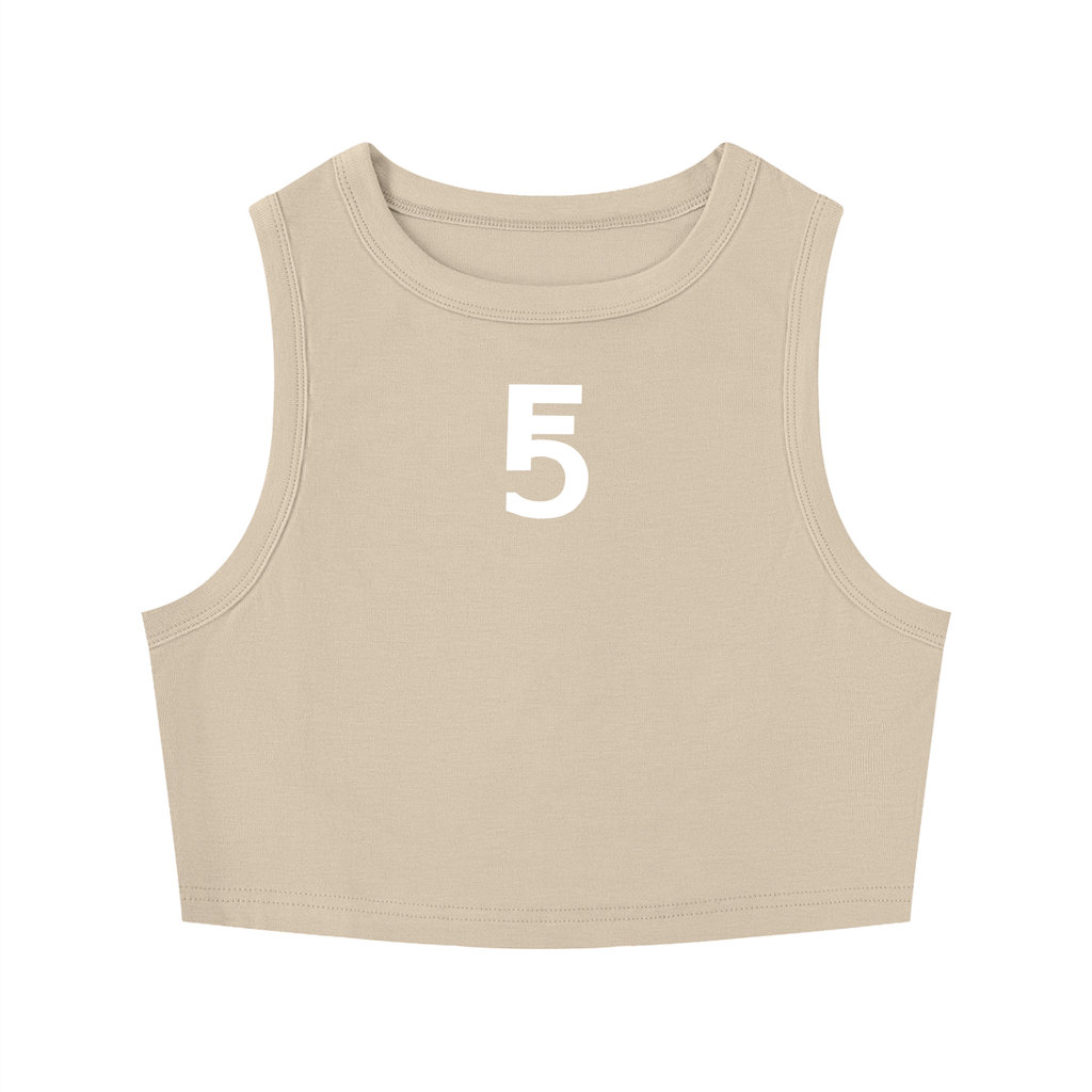 Tight Crewneck Crop Tank Top Icon | White Logo