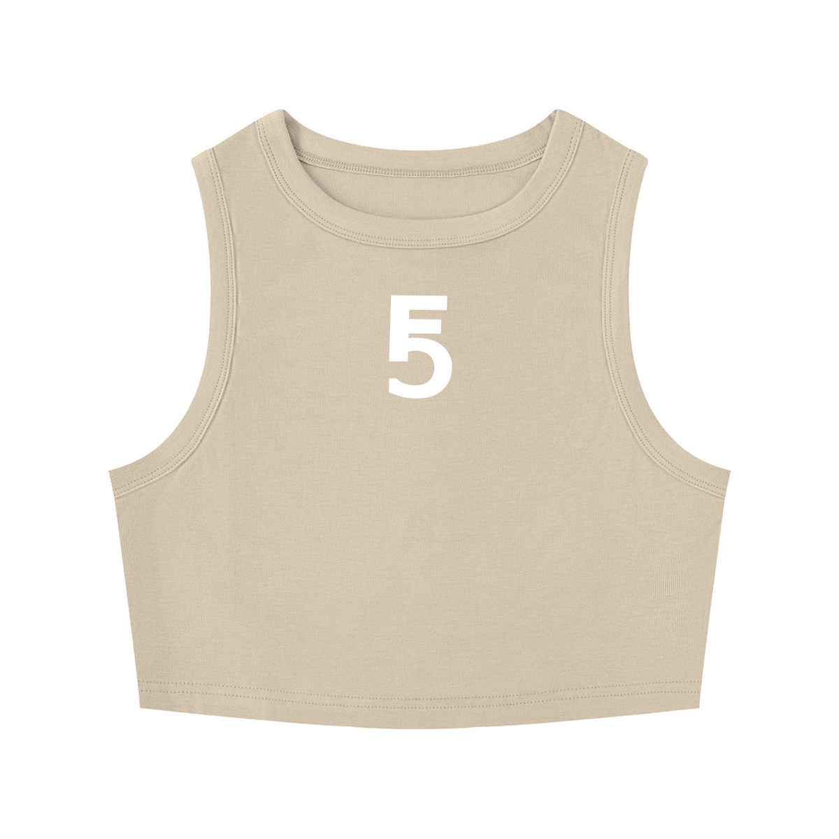 Tight Crewneck Crop Tank Top Icon | White Logo