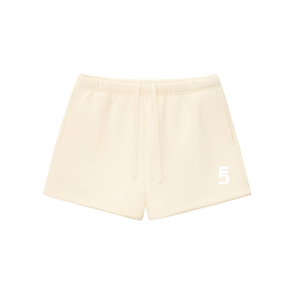 Fleece Drawstring Sweatshorts | White Logo