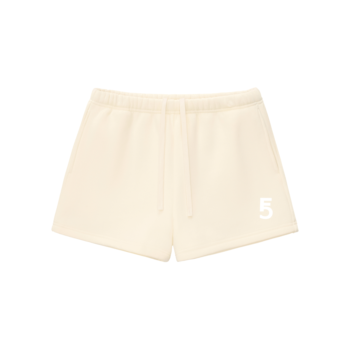 Fleece Drawstring Sweatshorts | White Logo