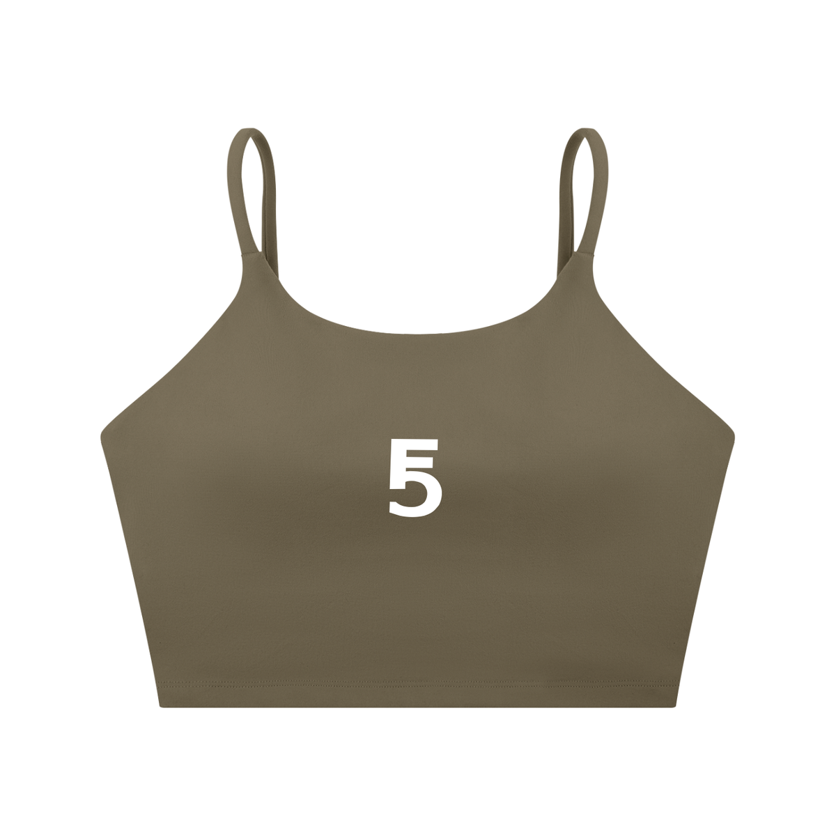Spaghetti Strap Yoga Sports Bra Icon | White Logo