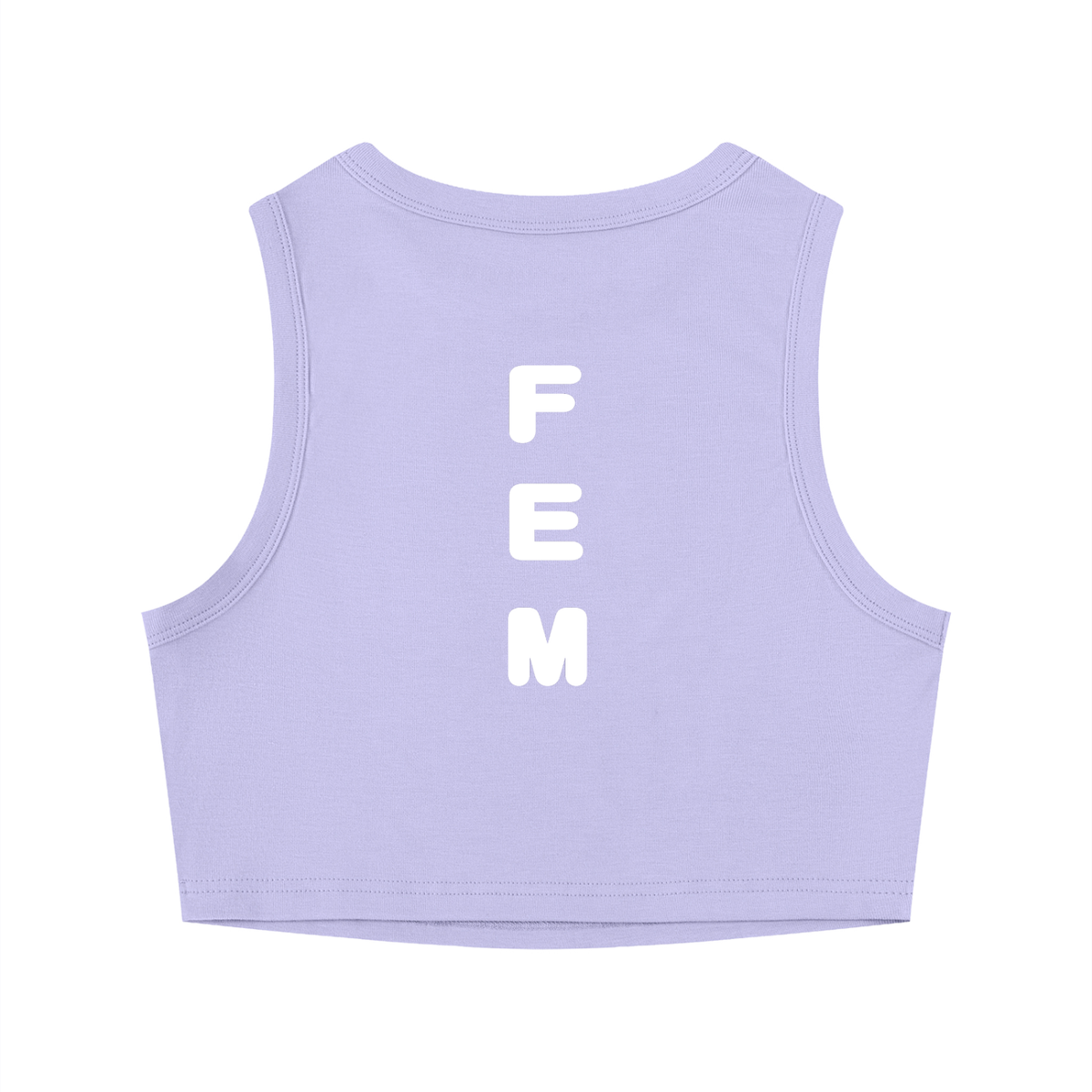 Tight Crewneck Crop Tank Top Icon | White Logo