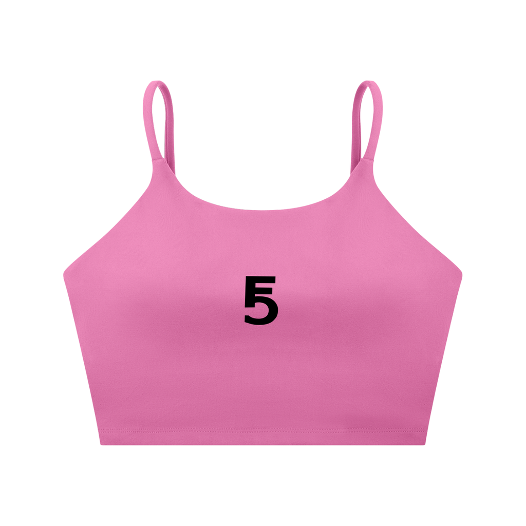 Spaghetti Strap Yoga Sports Bra Icon | Black Logo