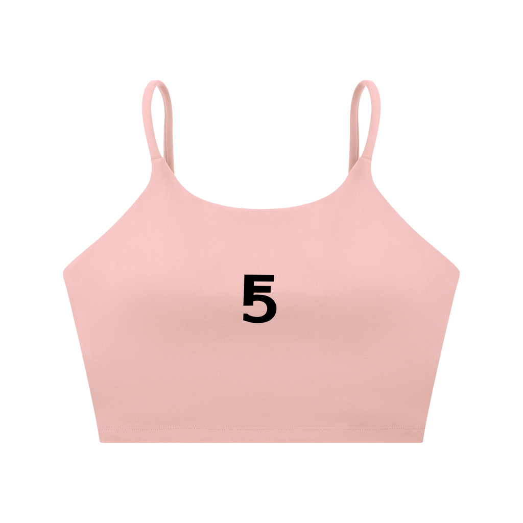 Spaghetti Strap Yoga Sports Bra Icon | Black Logo
