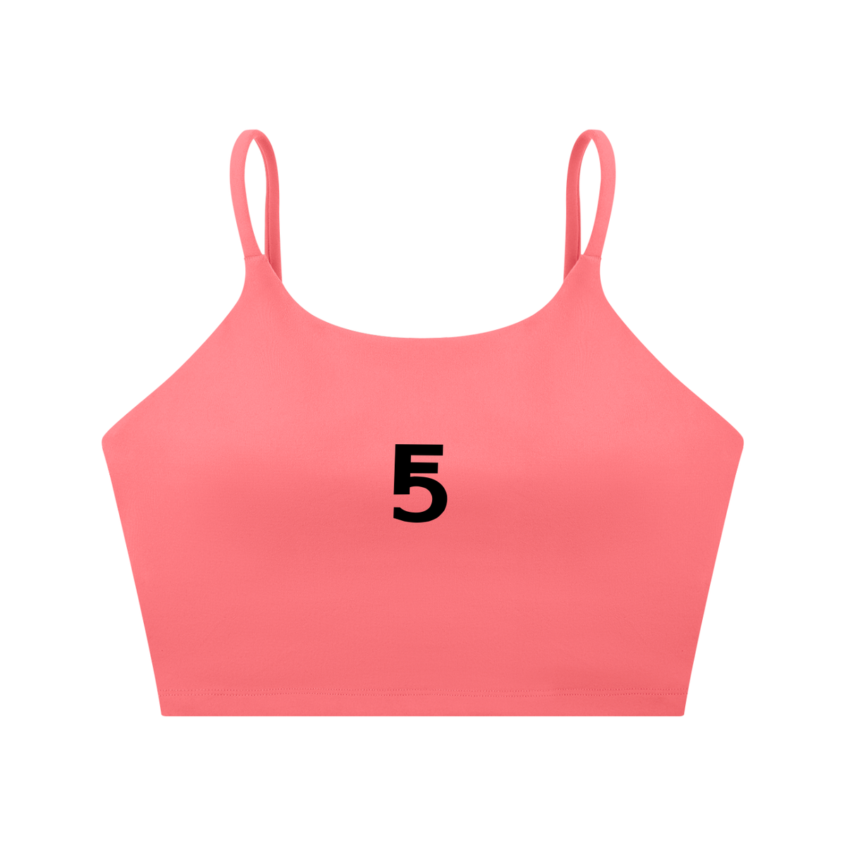 Spaghetti Strap Yoga Sports Bra Icon | Black Logo