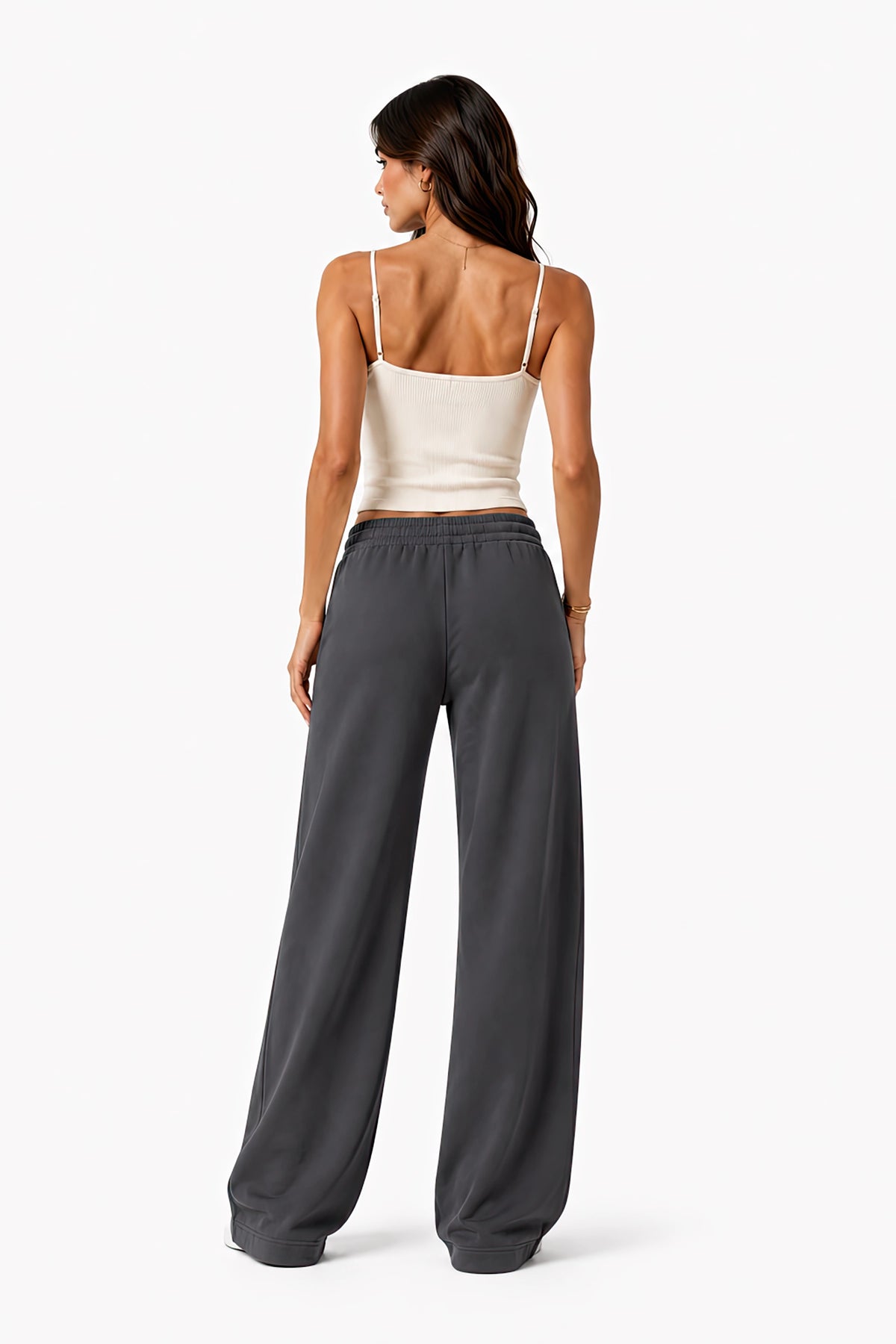 Drawstring Straight-Leg Sweatpants Icon | White Logo