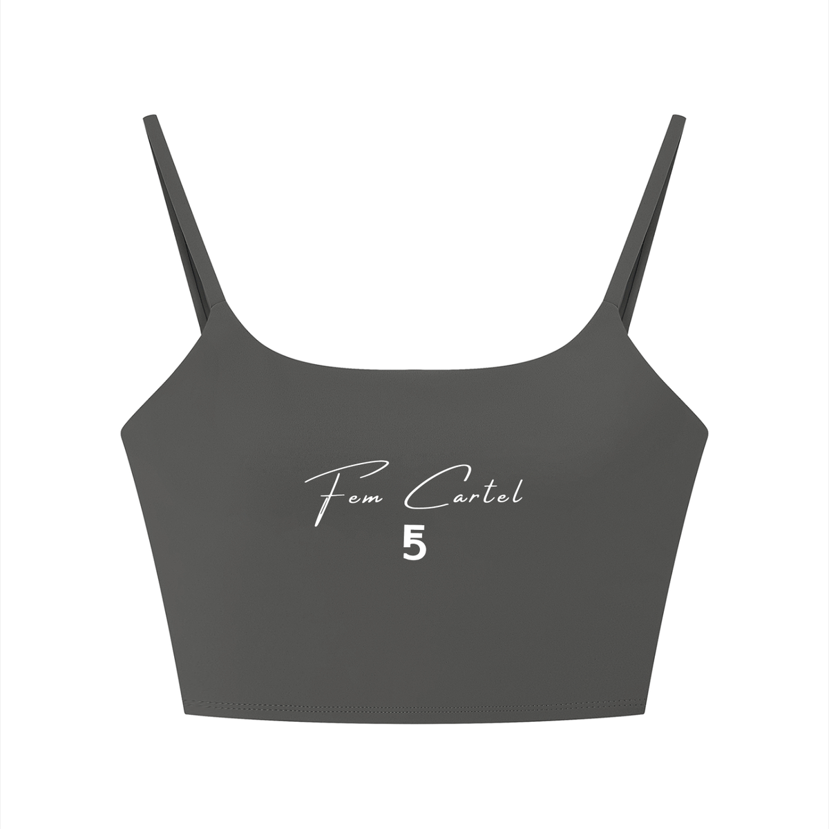 Solid Color Sports Bra Script | White Logo