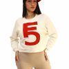 Cream Statement Pullover – Crimson 5 Edition