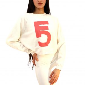 Alternative view of Ivory Blush Pullover – Coral Emblem Edition