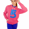 Coral Blaze Hoodie – Royal Blue Emblem Edition