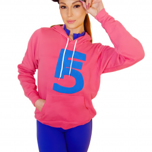 Coral Blaze Hoodie – Royal Blue Emblem Edition