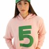 Peach Bloom Hoodie – Emerald Emblem Edition