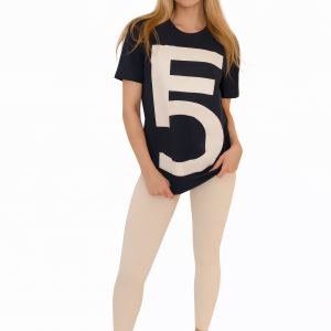 Alternative view of Fem Cartel “The 10 Within” Signature Tee – Navy & Ivory